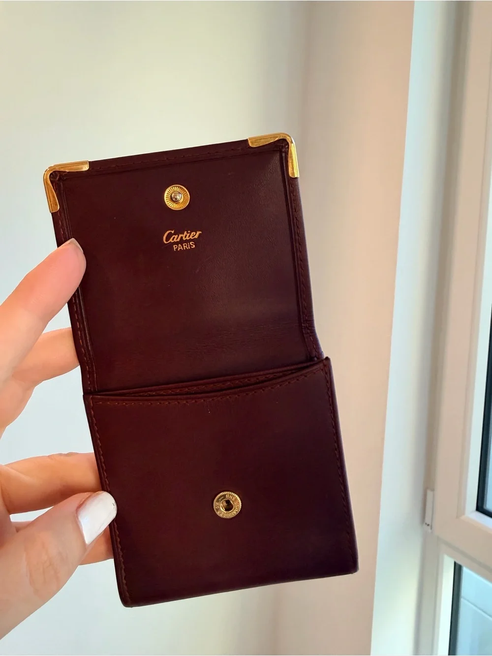 Vintage Cartier Paris compact bifold wallet
